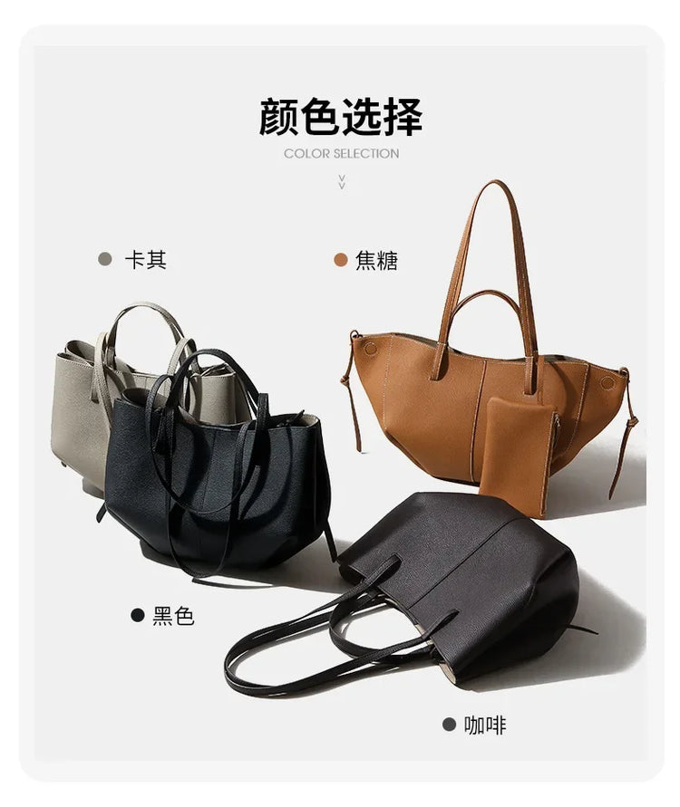 2026 Borse a Mano in Vera Pelle di Prima Qualità per Donna, Borsa a Spalla Grande di Alta Qualità, Borse da Viaggio, Borsa da Viaggio alla Moda per Donna, Marrone