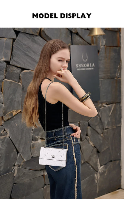 Mini borsa a tracolla con tracolla a catena Borsa a tracolla quadrata piccola da donna 2025 Nuova moda - Bafeli