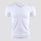 White V-neck