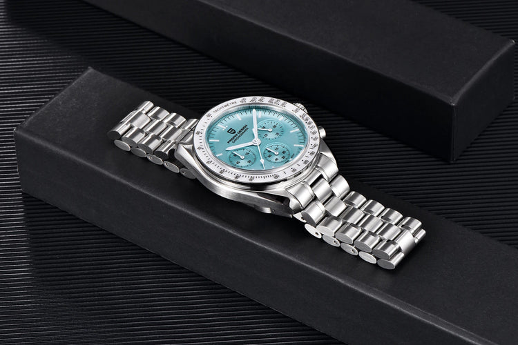 PAGANI DESIGN 500 Orologio da Uomo di Lusso con Cronografo Sportivo, Quadrante Tondo, Vetro Zaffiro AR, Movimento Giapponese, Acciaio 316L, Luminoso platinumshop
