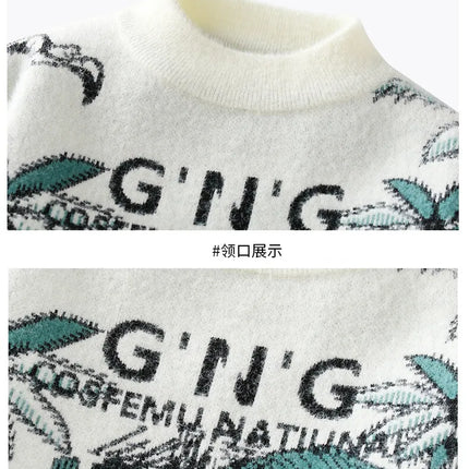 Men Knitted Sweater Stripe Pullovers Printing Round Neck Sweater Autumn/Winter Designer Quality Casual Men Clothing Jumper