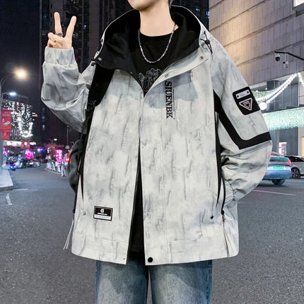 Fashion 2026 Spring Autumn Men's Casual Hooded Jackets Streetwear Windproof Coats Youth Outdoor Plus Size 4XL Hoody Top Clothing