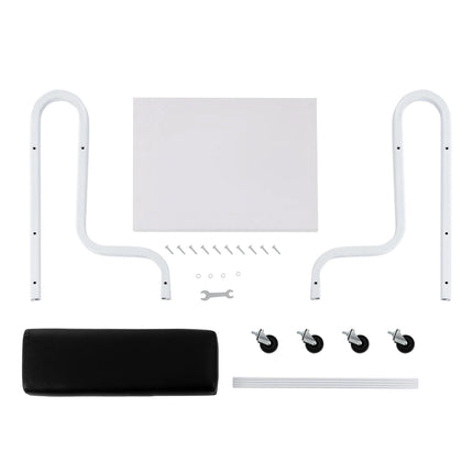 2-Tier Foot Bath Spa Trolley Cart Portable Pedicure Footrest with 4 Wheels Beauty Salon Nail Stand for Pedicures Massages Toenail Care, Load 100 kg/220.46 lbs