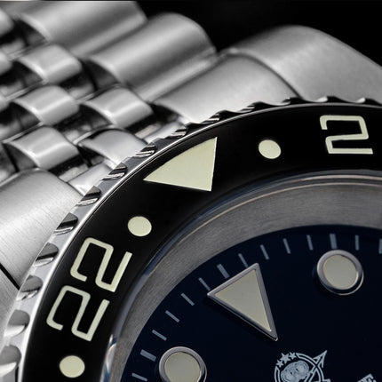 ADDIESDIVE AD2050 Luxury GMT Watch Stainless Steel Super Luminous 20Bar Water-Resistance Diving Men Quartz Watches Ceramic Bezel
