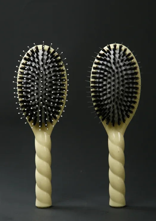 Scalp Massage Boar Bristle Fried Dough Twists Hair Brush Reduces Hair Breakage Detangling Hair Comb Portable Daily Hair Styling Accessories
