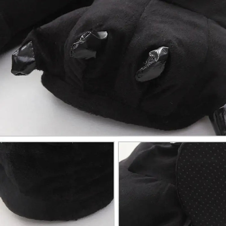 1 paio di graziose pantofole in peluche a forma di artiglio di dinosauro, calde e morbide, per inter