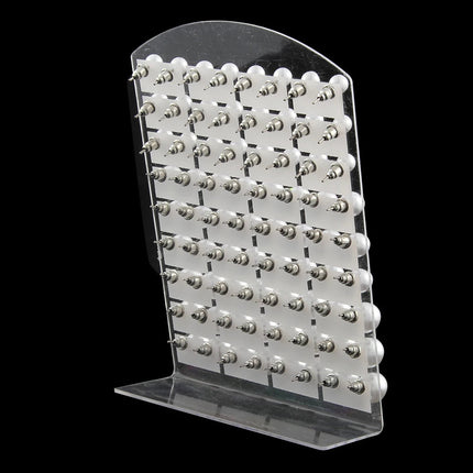 36 paia/set orecchini a bottone con perle finte rotonde bianche con gioielli in acciaio inossidabile con perline da 6 8 10 mm platinumshop