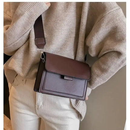 Classic Designer PU Leather Crossbody Bag for Women Travel Handle Handbag Fashion Shoulder Messenger Bag Ladies Small Flap Bag PlatiNum