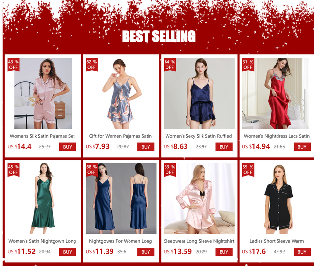 Women's Silk Satin Pajamas Long Sleeve Button Down Two Piece Sleepwear Loungewear
