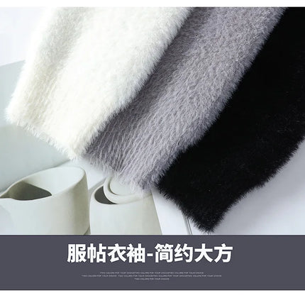 2024 winter new style men's sweater knitted long sleeve Warm Men Fashion Sweaters Thicken Warm wool pullovers Sweater male