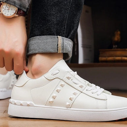 Spring Autumn New Men's White Shoes Trendy Fashion Youth Flat Board Shoes Men's Single Shoes