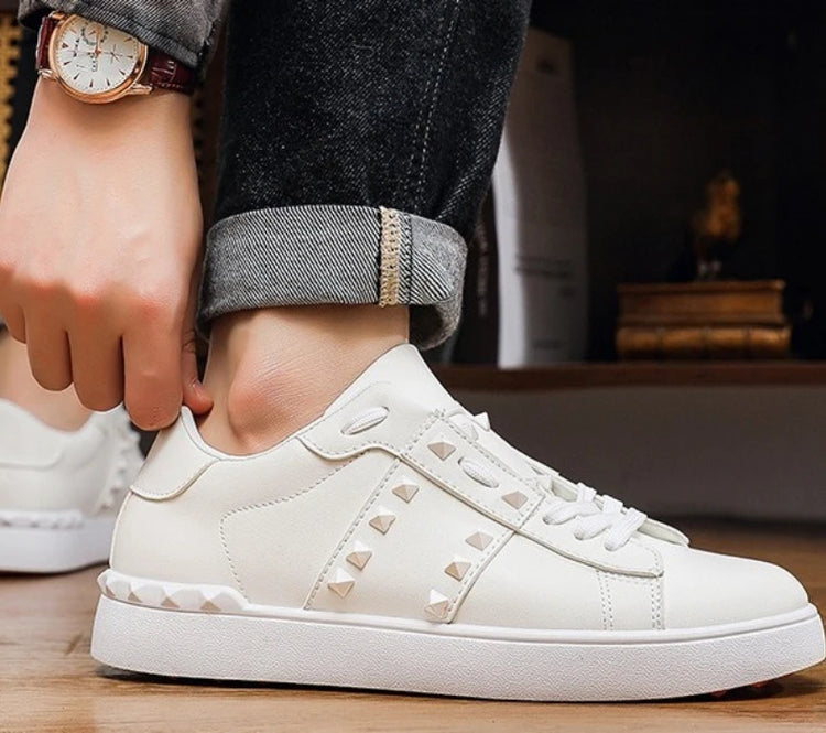 Spring Autumn New Men's White Shoes Trendy Fashion Youth Flat Board Shoes Men's Single Shoes