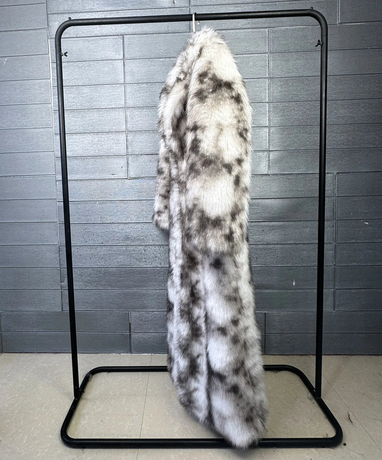 ZADORIN New 130cm Long Fluffy Faux Fox Fur Coat Woman Elegant Lapel Thick Warm Faux Fur Jacket Woman Winter Fur Coats Outerwears