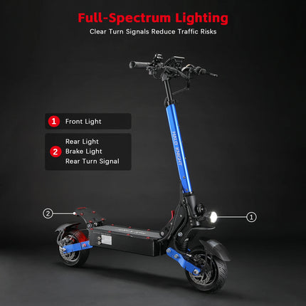 Monopattino Elettrico Halo Knight T108 52V 28.8Ah Doppio Motore Pieghevole 1200W con Pneumatici Stradali e Sospensioni