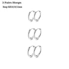 Set di 6 Paia di Orecchini per Piercing Multipli, Piccoli Orecchini a Cerchio, Orecchini a Perno con Zirconi, Opale e Perla per Donne platinumshop