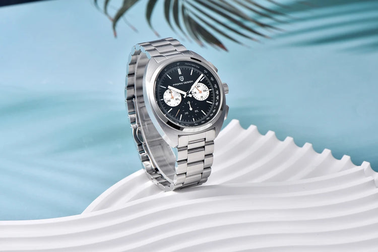 Orologio da Uomo PAGANI DESIGN con Quadrante Giallo, Cronografo al Quarzo, Movimento Giapponese VK63, Vetro Zaffiro, Impermeabile, Novità 2026