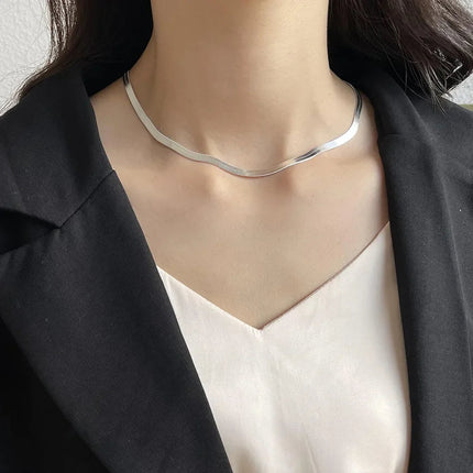 Set di collane con bracciale a catena in argento sterling 925 da 4 mm per donna uomo set di gioielli da sposa per feste di moda regali platinumshop