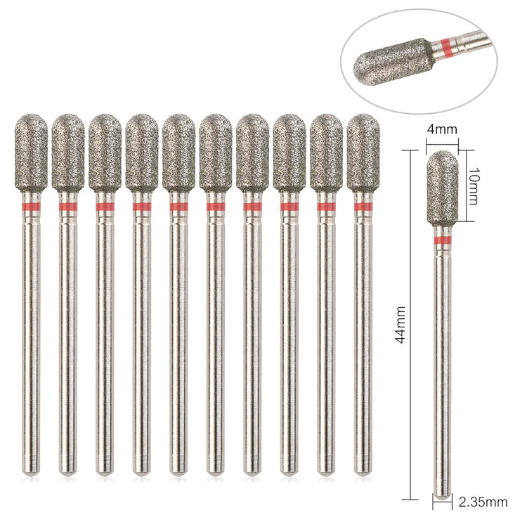 10Pcs Diamond Milling Cutter For Manicure Electric Nail Drill Bits Accessory Pedicure Machine Nail File Gel Remover Tool