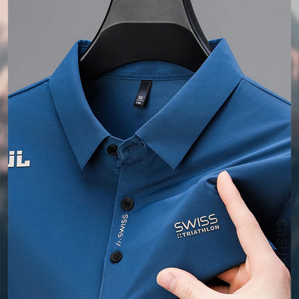 BROWON 2025 Summer 2025 Trends Polo Shirt Men's Short Sleeve Wrinkle-Resistant Turn-Down Collar Slim Cool Business Tee Shirt Homme