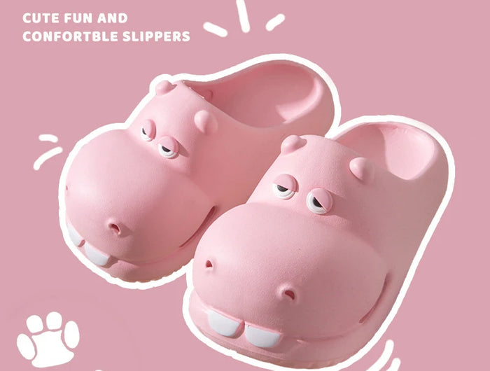 Ciabatte da donna Hippo, modello House Flats in EVA, estive, con simpatici cartoni animati, scarpe da donna di design, per interni ed esterni, da spiaggia, morbide e antiscivolo.