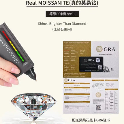 Classic 100% Real 1 Carat Pear Cut Moissanite Diamond Drop Earrings Women’s S925 Silver Earring Plated PT950 Fine Jewelry PlatiNum