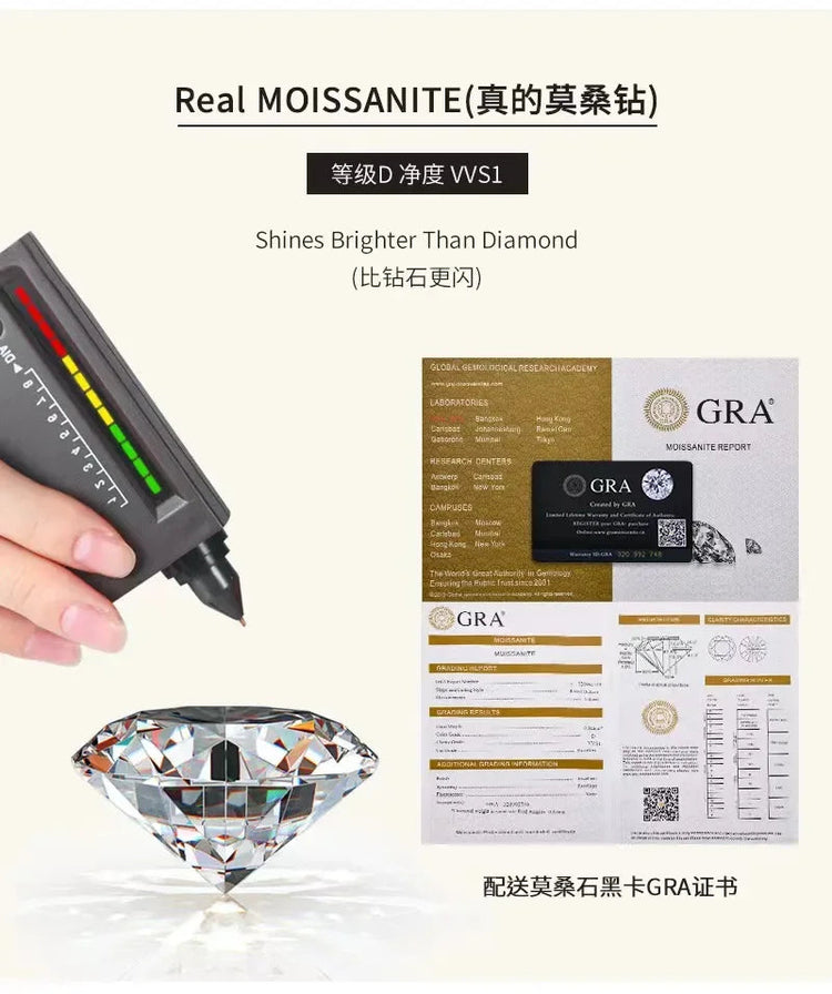 Classic 100% Real 1 Carat Pear Cut Moissanite Diamond Drop Earrings Women’s S925 Silver Earring Plated PT950 Fine Jewelry PlatiNum