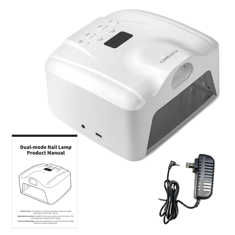 2 IN 1 UV LED Nail Dryer Auto Sensor 78 LEDs Dual Port Fast Curing Nail Light for Single Finger Toe Full Hand Manicure Pedicure