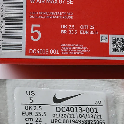 Nike genuine AIR MAX 97 women's low top air cushioned sports shoes DC4013-001