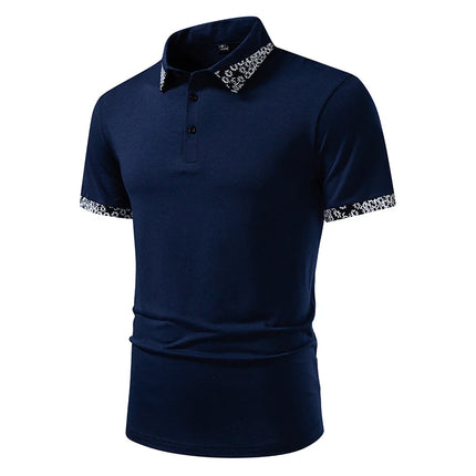 Men's Summer Short Sleeve Polo Shirt, Lapel Collar T-shirt, Solid Color, Sports T-shirt T15