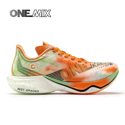 Scarpe da Corsa ONEMIX Marathon con Piastra in Carbonio, Supporto Professionale Stabile, Ammortizzazione, Ultra-leggere e Reattive per Uomo PlatiNum