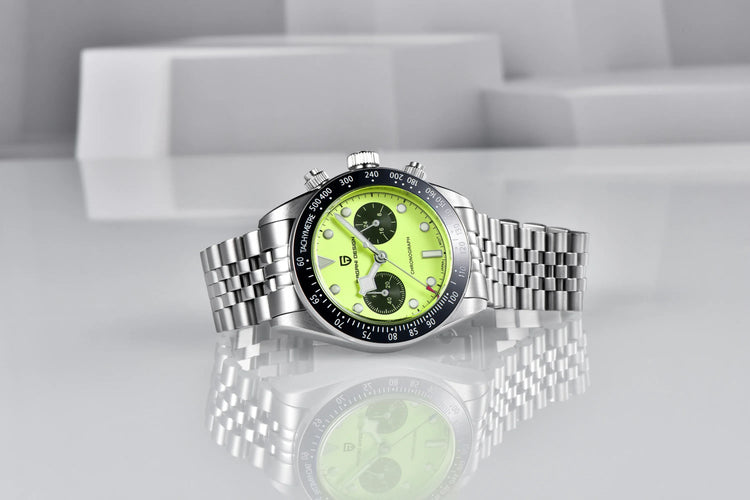 PAGANI DESIGN 2026 Nuovo BB Flamingo Orologio Cronografo Sportivo di Lusso al Quarzo da Uomo con Vetro Zaffiro AR, Impermeabile 100M, Orologio da Polso alla Moda con Cinturino in Acciaio Inossidabile per Uomo, Magazzino Local