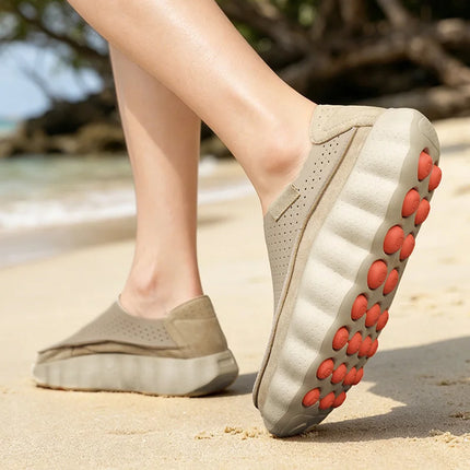 Mocassini da Uomo per Camminata all'Aperto, Scarpe Casual alla Moda, Scarpe da Passeggio in Pelle Morbida, Calzature Traspiranti per Guida, Mocassini Morbidi