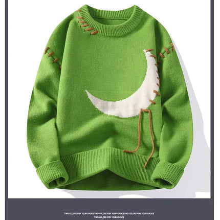 2025 Korean Style Men Women Sweater Knitted Trendy Youth Student Style Knitwear Top Casual Warm Crew Neck Knitted Pullover 4XL-M