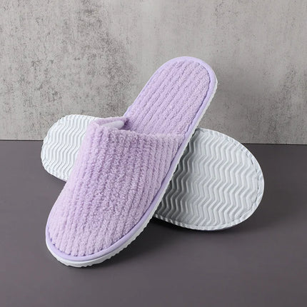 5 pairs/lot men women disposable hotel slippers guest cotton slides home travel SPA slipper hospitality cheap indoor slip-on
