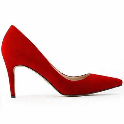 Tacchi alti Décolleté classici Tacchi a spillo da donna Punta ponited sexy Moda Ufficio Festa Matrimonio rosso Comfort femminile Scarpe da festa da donna platinumshop