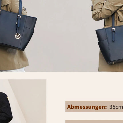 Miss Lulu Handbag DONNA, borsa shopper grande, borsa a tracolla con tracolla regolabile, versione migliorata