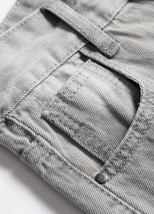 Jeans Boys Straight Ripped Children Washed Distressed Pockets Stretch Casual Denim Trousers Big Kids Streetwear 2025 Hole Pants PlatiNum