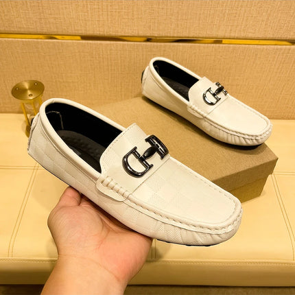 Mocassini in vera pelle da uomo design mocassino slip on morbido piatto scarpe casual da uomo guida calzature maschili scarpe da barca fatte a mano