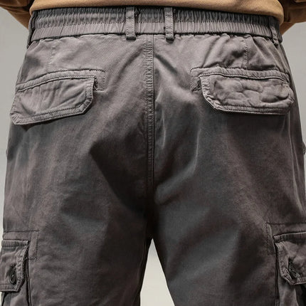 2023 New Multi-Pockets Spring Summer Cargo Pants Men Streetwear Zipper Leg Skinny Work Joggers Cotton Casual Tactical Trousers