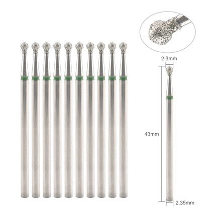 10Pcs Diamond Milling Cutter For Manicure Electric Nail Drill Bits Accessory Pedicure Machine Nail File Gel Remover Tool uñas Accesorios Y Herramientas