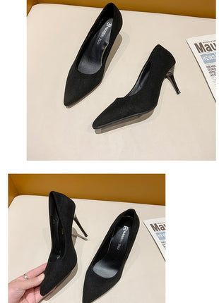 Donne Nuovi Sandali Con Tacco Medio Nero 6-8-10 cm A Punta Tacco Sottile Baotou Banchetto Scarpe Con Tacco Alto Scarpe Da Donna Tacones Mujer