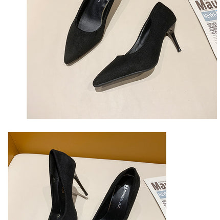 Donne Nuovi Sandali Con Tacco Medio Nero 6-8-10 cm A Punta Tacco Sottile Baotou Banchetto Scarpe Con Tacco Alto Scarpe Da Donna Tacones Mujer