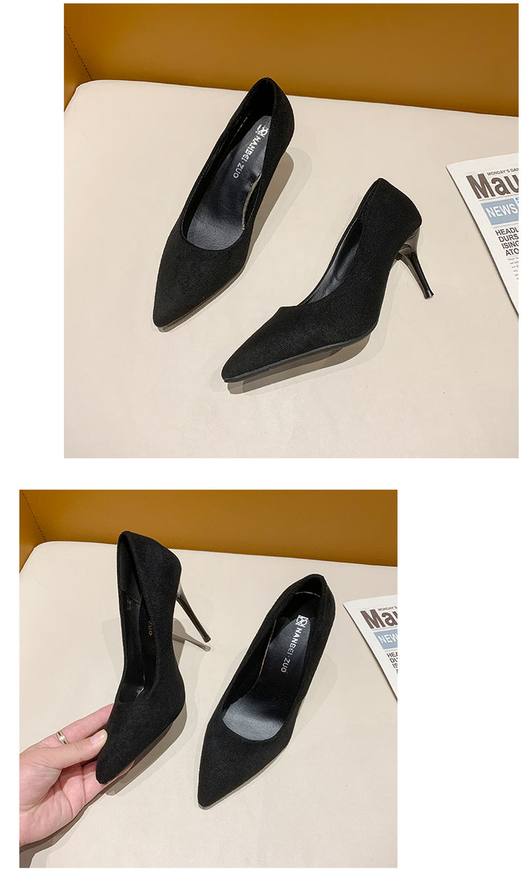 Donne Nuovi Sandali Con Tacco Medio Nero 6-8-10 cm A Punta Tacco Sottile Baotou Banchetto Scarpe Con Tacco Alto Scarpe Da Donna Tacones Mujer