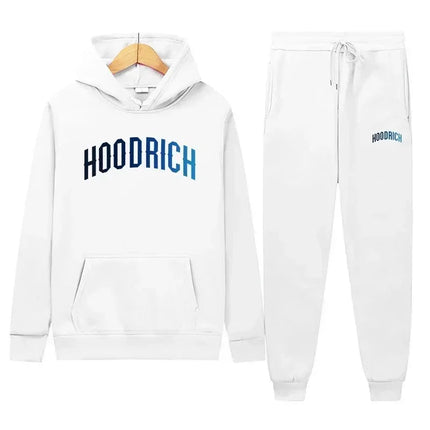 2025 Autumn/Winter Men's and Women's Letter-Printed Sporty Sweatshirt Set - Classic, Retro, Comfortable and Versatile PlatiNum