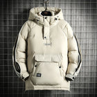 Winter Filled White Duck Down Coat Warm Hooded Pullover Down Jacket Couple Men's Cross-border Jacket Couple style