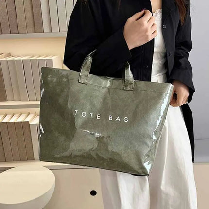 Transparent Waterproof PVC Bag, Summer Beach Bag, Printed Shoulder Bag, Sports Bags