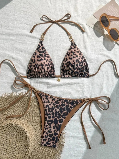 Set bikini sexy Costume da bagno 2 pezzi a pois bianco nero per donna Bikini da spiaggia stile americano platinumshop