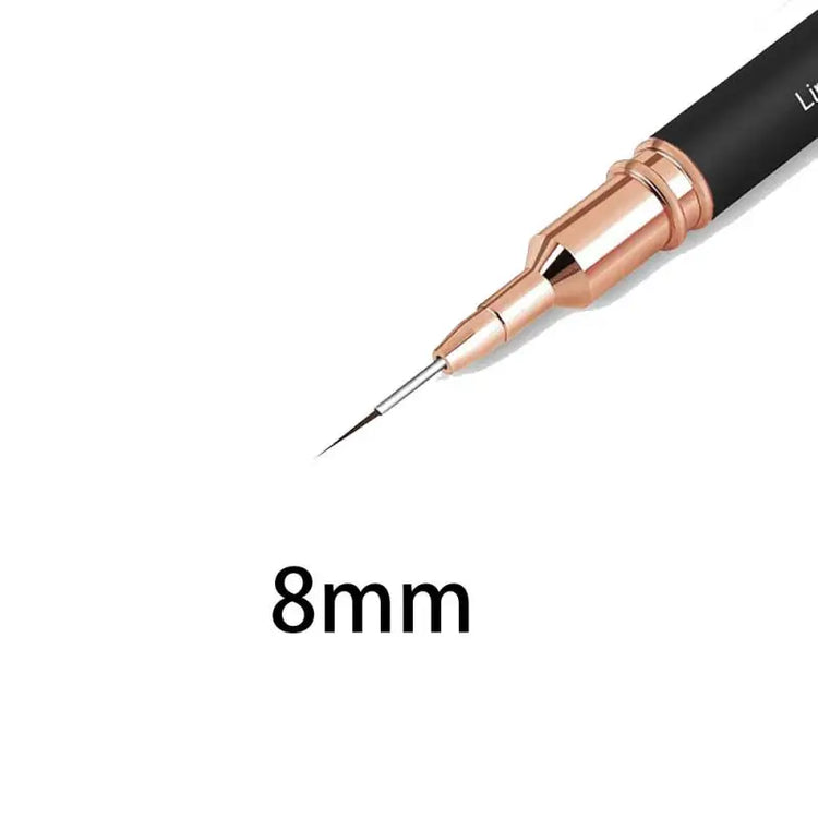 6 Size Nail Art Liner Brushes 5/7/9/11/20/25mm Painting Nail Art Brush Dotting Drawing Tool Long Lines Thin Details Manicure Pen