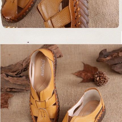 Sandales Femme - Nouveau Design 2026 - Sandales en Cuir de Vachette de Première Qualité