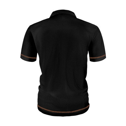 Men's short-sleeved T-shirt with summer ice silk lapel